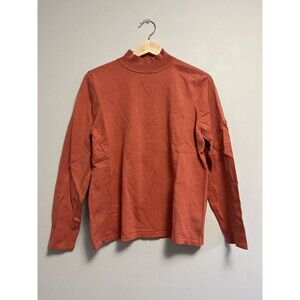 Pendleton Silk Cotton blend orange/salmon mockneck L